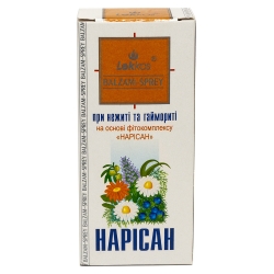 Бальзам-спрей Нарисан (Нарісан) при нежиті та гаймориті 10 мл Леккос