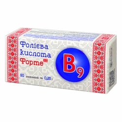 Фолієва кислота форте 0,25 г 60 таб Фармаком
