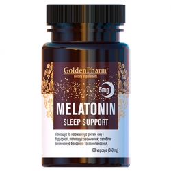 Мелатонін Melatonin Sleep Support 5 мг 60 капс Голден Фарм