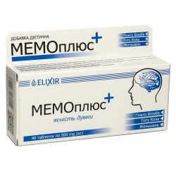 Мемо-плюс 40 таб Еліксір
